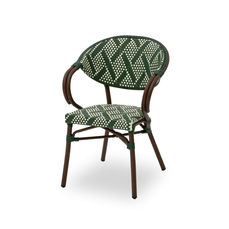 Technorattan Chair CAMILLO Green