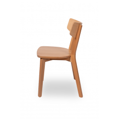 Wooden restaurant chair JERRY beech