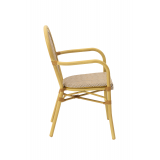 Technorattan Chair RICCARDO ARM Brown-Beige