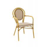 Technorattan Chair RICCARDO ARM Brown-Beige