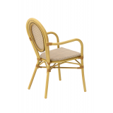 Technorattan Chair RICCARDO ARM Brown-Beige