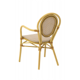 Technorattan Chair RICCARDO ARM Brown-Beige