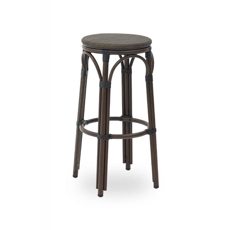 Technorattan Hocker FRANCESCO Dark Anthracite