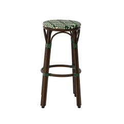 Technorattan Hocker FRANCESCO Green-White