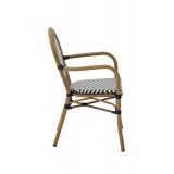 Technorattan Chair RICCARDO ARM Black-White