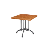 Bistro Table RUSTICAL QUATTRO veneered tabletop