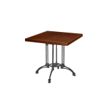 Bistro Table RUSTICAL QUATTRO veneered tabletop