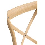 Wooden wedding chair CROSS-BACK WOOD RATTAN natural whitewashed