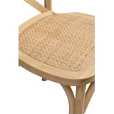 Wooden wedding chair CROSS-BACK WOOD RATTAN natural whitewashed