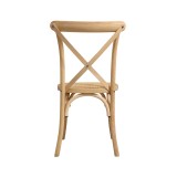 Wooden wedding chair CROSS-BACK WOOD RATTAN natural whitewashed