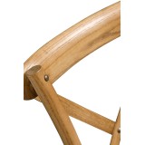 Wooden wedding chair CROSS-BACK WOOD RATTAN bright rustic