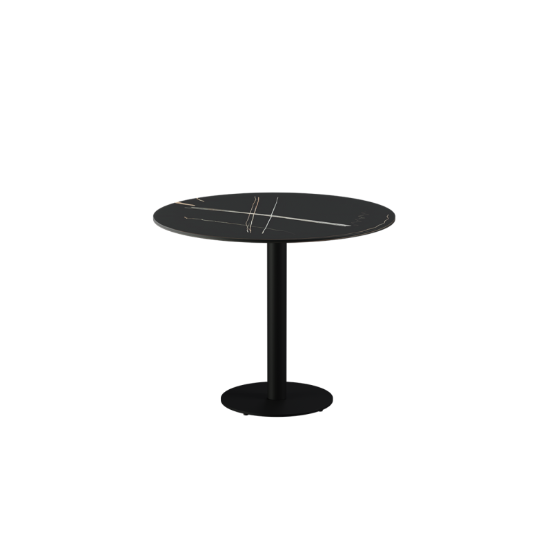 Beer Garden Table ALFA R black sintered stone tabletop