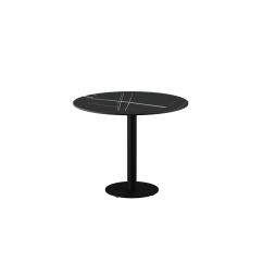 Beer Garden Table ALFA R black sintered stone tabletop