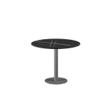 Beer Garden Table ALFA R grey sintered stone tabletop