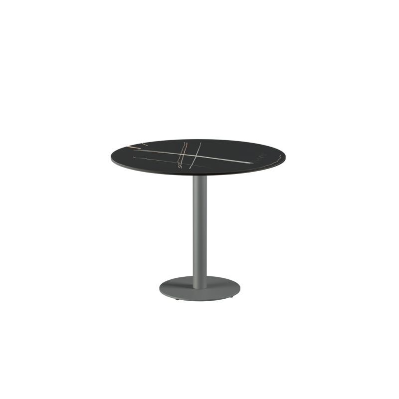 Beer Garden Table ALFA R grey sintered stone tabletop