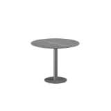 Beer Garden Table ALFA R grey sintered stone tabletop