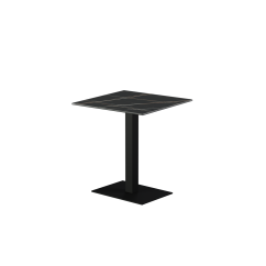 Beer Garden Table ALFA 40x55 black sintered stone tabletop