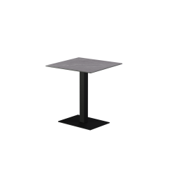 Beer Garden Table ALFA 40x55 black sintered stone tabletop