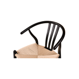 Wooden restaurant chair WISHBONE black
