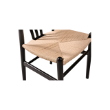 Wooden restaurant chair WISHBONE black