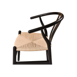 Wooden restaurant chair WISHBONE black