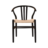 Wooden restaurant chair WISHBONE black