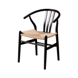 Wooden restaurant chair WISHBONE black