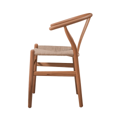 Wooden restaurant chair WISHBONE natural