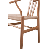 Wooden restaurant chair WISHBONE natural