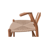 Wooden restaurant chair WISHBONE natural