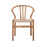 Wooden restaurant chair WISHBONE natural