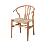 Wooden restaurant chair WISHBONE natural