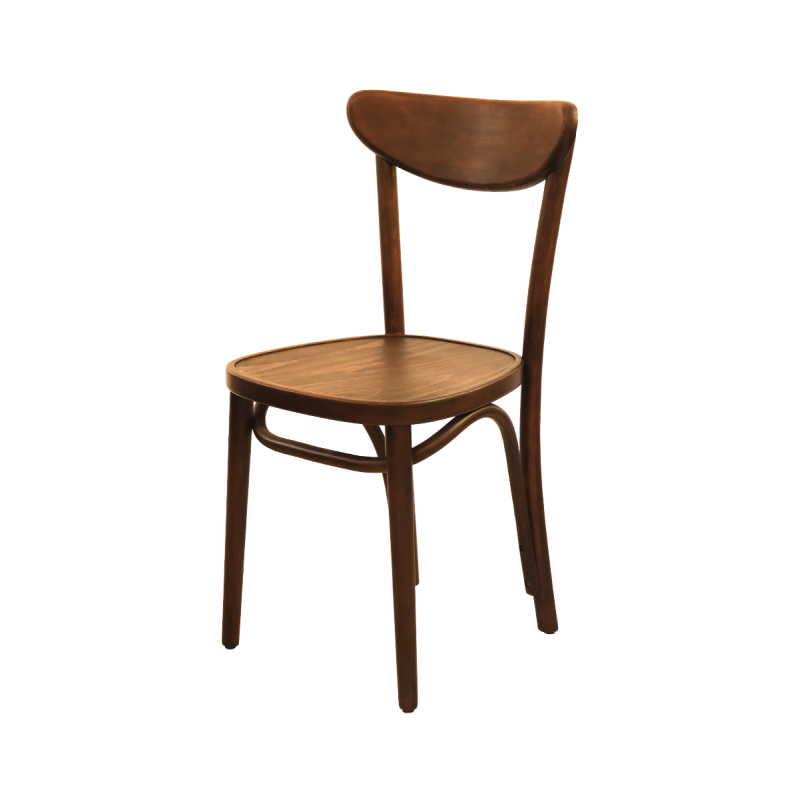 Wooden Restaurant Chair BOOMERANG Walnut