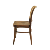 Wooden Restaurant Chair LOOMI 811 Rattan Walnut