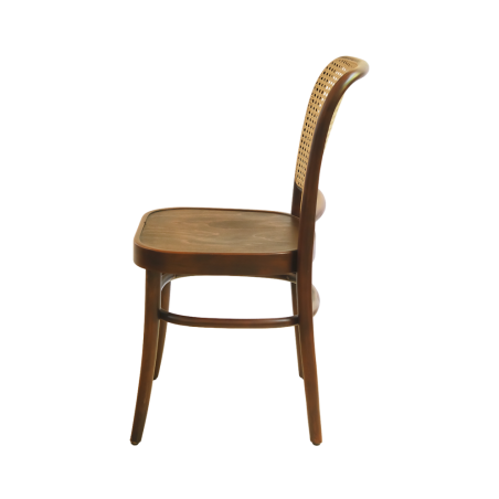 Wooden Restaurant Chair LOOMI 811 Rattan Walnut