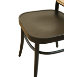 Wooden Restaurant Chair LOOMI 811 Rattan Black