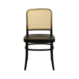 Wooden Restaurant Chair LOOMI 811 Rattan Black