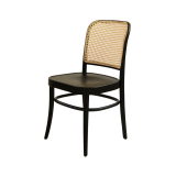 Wooden Restaurant Chair LOOMI 811 Rattan Black