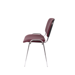 Conference chair ISO 24H CR T0033 burgundy eco-leather