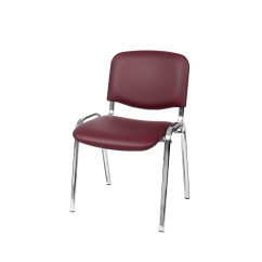 Conference chair ISO 24H CR T0033 burgundy eco-leather