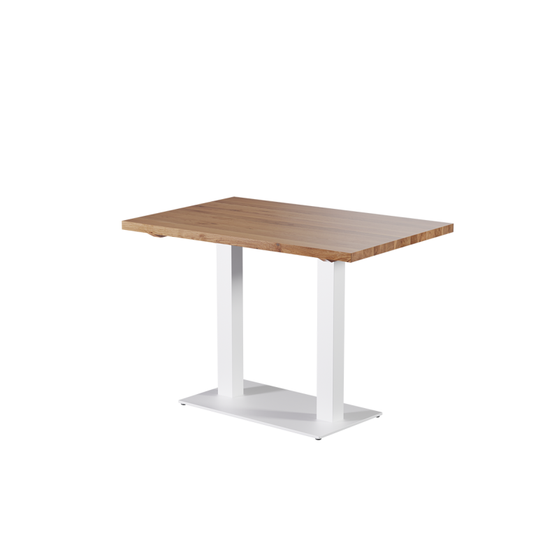 Oak-top table ALFA DUO White
