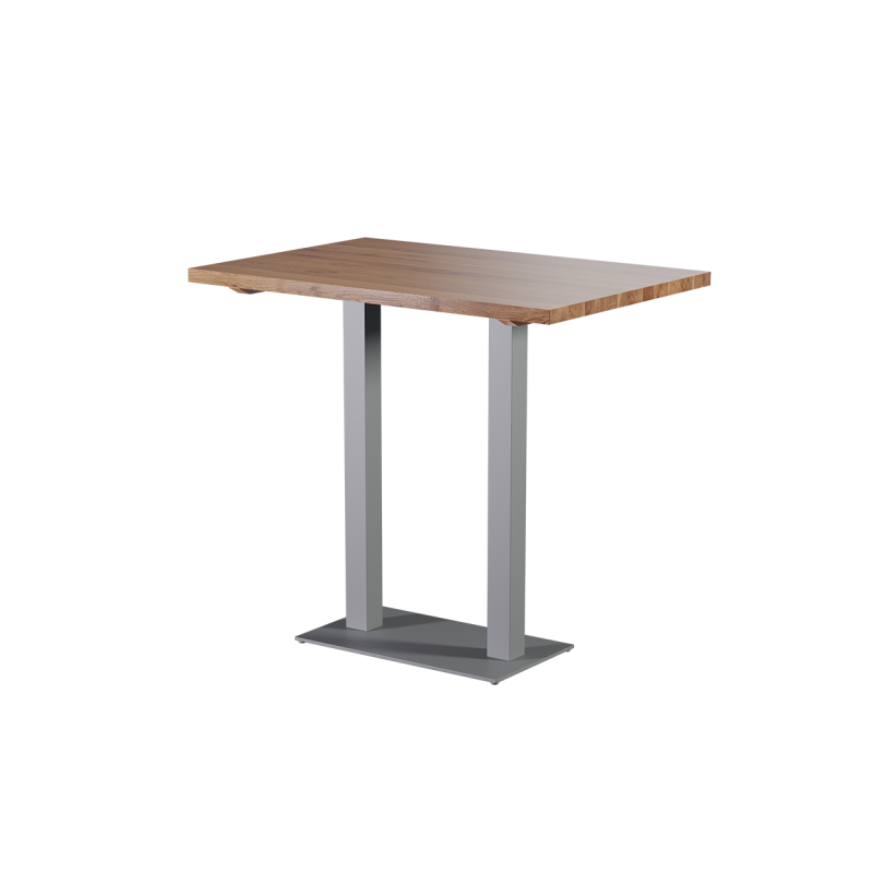 Oak-top table ALFA BAR DUO Grey