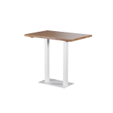 Oak-top table ALFA BAR DUO white