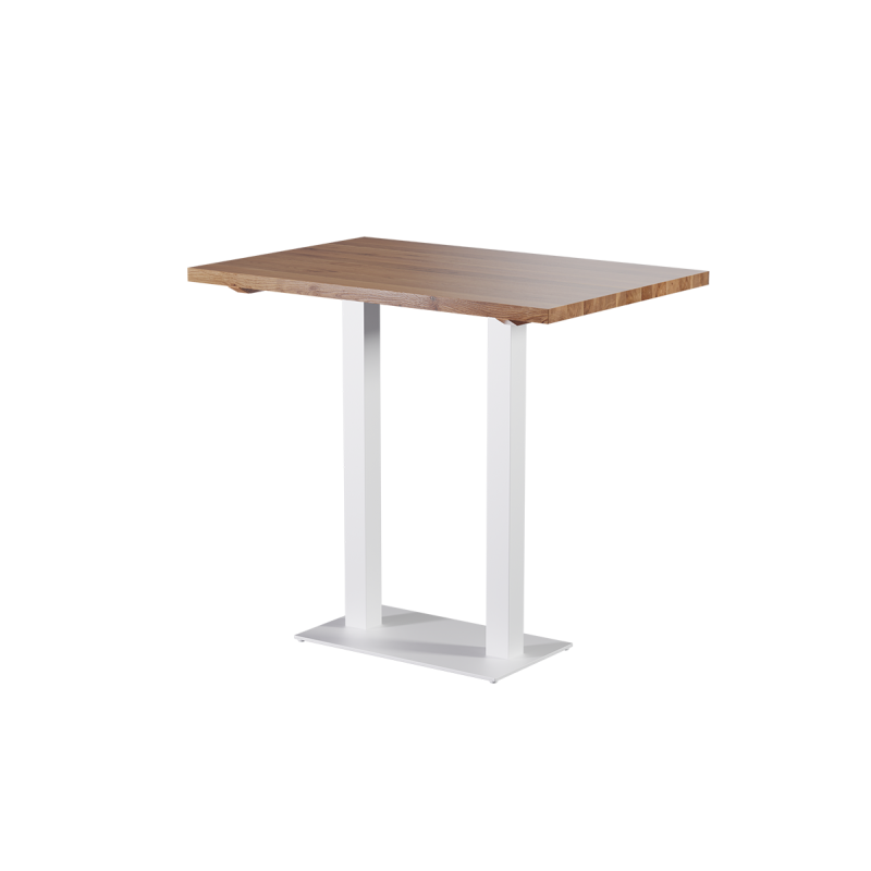 Oak-top table ALFA BAR DUO white