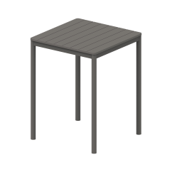 Beer Garden Table TERRAZZA BAR 80x80 Dark Grey