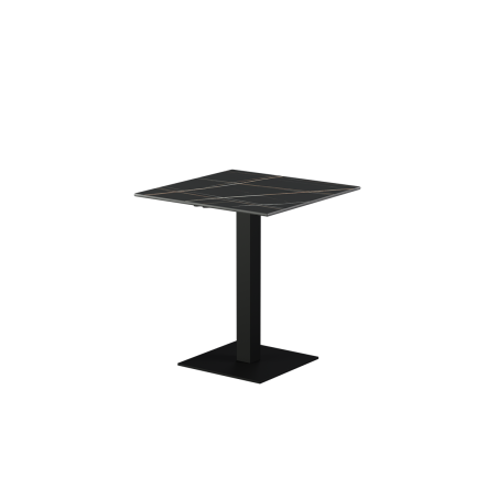 Beer Garden Table ALFA S black sintered stone tabletop