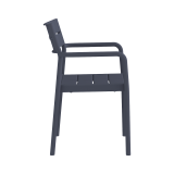 Beer Garden Chair CAPRI ARM Dark Grey