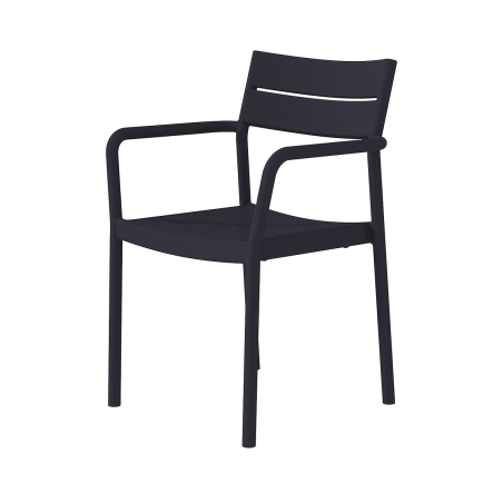 Beer Garden Chair CAPRI ARM Black