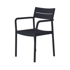 Beer Garden Chair CAPRI ARM Black