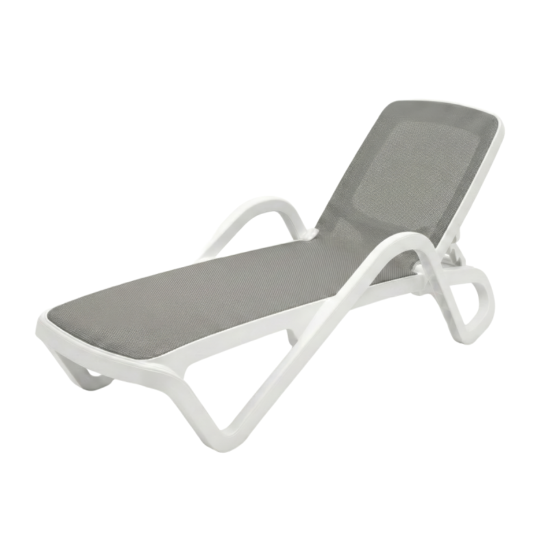 Plastic Sun Lounger MARINA Grey
